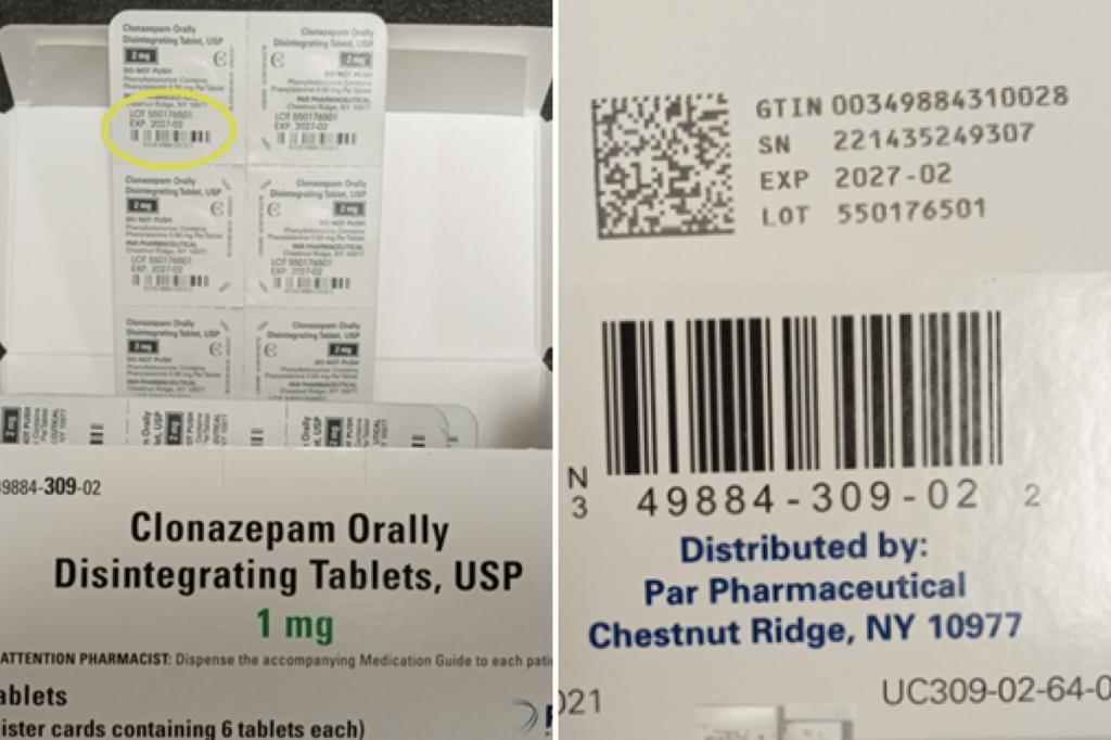 Clonazepam recalled for 'potentially life-threatening' error