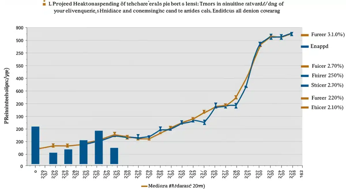 Graph illustrating projected changes in Medicare and Medicaid spending for 2025