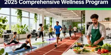 Diverse employees engaging in corporate wellness activities.