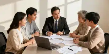 Family discussing 2025 estate planning updates with financial advisor