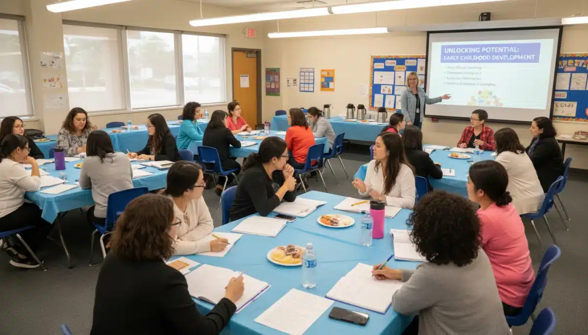 Early childhood educators attending a professional development workshop